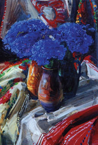 I. Shutev „Flockenblumen“, 2008 Öl auf Leinwand, 75 × 55