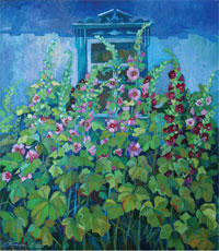 Леся Приймич «Мальви під вікном», 2006, полотно, олія, 70×80               
