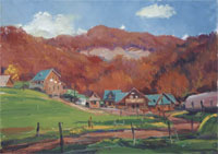 S. Sholtes „Herberge im Gebirge“, 2008 Öl auf Leinwand, 80 × 60