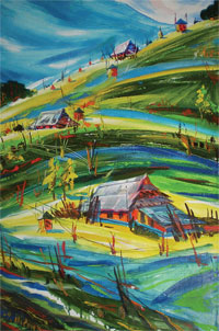 Іван Маснюк «Літо — Синевирська поляна», 2009, полотно, олія, 50×80         