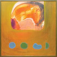 Наталія Тарнай «Точки впливу», полотно, олія, лак, 90×90